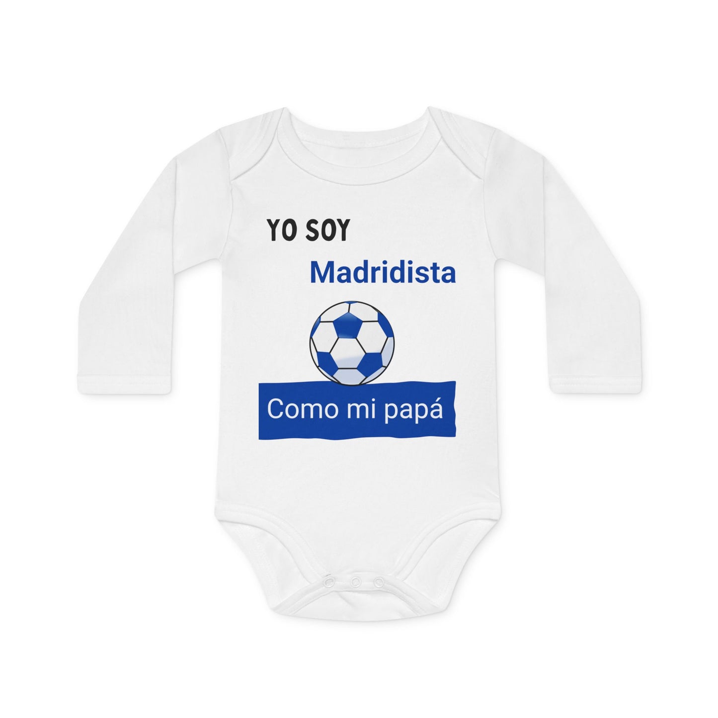 Body para bebé manga larga equipo de fútbol favorito. Regalo Personalizado.