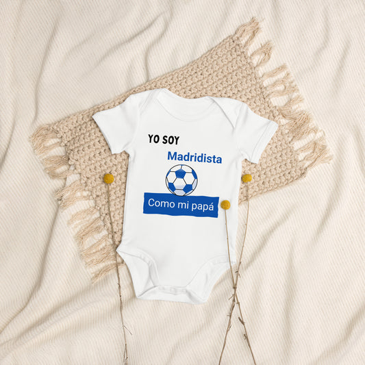 body para bebe personalizado con equipo de futbol