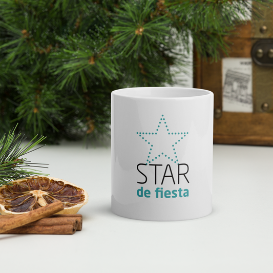Taza blanca brillante - Pequerecuerdos x Star de Fiesta